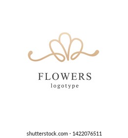 Abstract flower store logo icon vector design. Cosmetics, Spa, Beauty salon Decoration Boutique vector logo. Vector illustration, Graphic Design Editable Design. Floral logo. Flower wedding icon