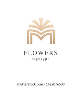 Abstract flower store logo icon vector design. Cosmetics, Spa, Beauty salon Decoration Boutique vector logo. Vector illustration, Graphic Design Editable Design. Floral logo. Flower wedding icon