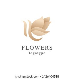 Abstract flower store logo icon vector design 