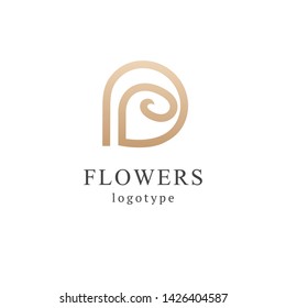 Abstract flower store logo icon vector design 