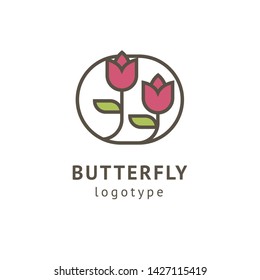 Abstract flower store logo icon vector design. Cosmetics, Spa, Beauty salon Decoration Boutique vector logo. Floral logo. Flower wedding icon. Luxury spring and summer, emblem.