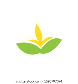 Abstract flower store logo icon vector design.