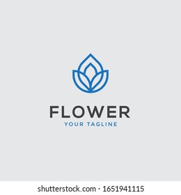 Abstract flower store logo icon vector design. Cosmetics, Spa, Beauty salon Decoration Boutique vector logo. Floral logo. Flower wedding icon. Luxury spring and summer, emblem