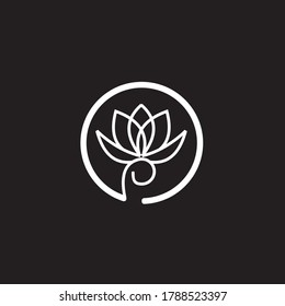 Resumen del diseño vectorial del logotipo del almacén de flores. Cosméticos, Spa, Salón de belleza Decoración Logo vectorial Boutique. 