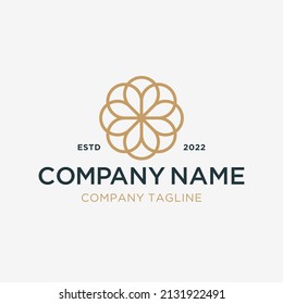 Abstract flower swirl logo Design icon vector. Elegant premium ornament vector. Beauty Flower Logo 