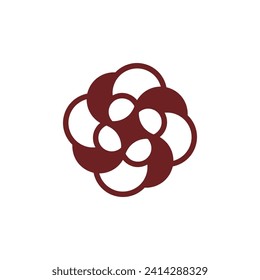 Abstract flower swirl logo icon vector design. Elegant premium ornament vector logotype symbol.