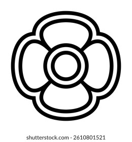 abstract flower symbol decorative ornament circle logo geometric shape for interior decoration design vector