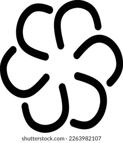 abstraktes Blumensymbol, Vektorgrafik für Logo
