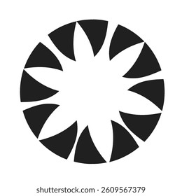 abstract flower symbol without background
