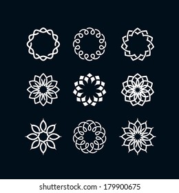 Abstract flower symbols