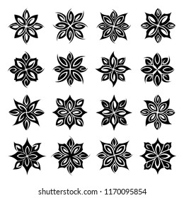 Abstract Flower Tattoo Design Element
