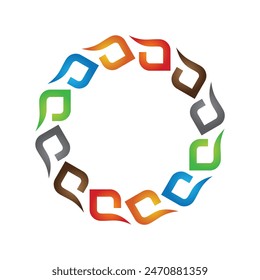 Abstrakte Blume Tech Letter PD Logo Vorlage
