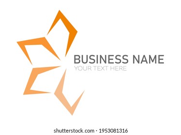 Abstract flower. Template for logo, emblem, brand, websites and applications. Flat design.