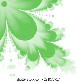 Abstract Flower texture, green. Modern colorful pattern resembling watercolor strokes. Design element for backgrounds, printed media, web banners, etc.