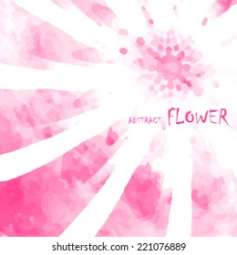Abstract Flower texture, purple, pink. Modern colorful pattern resembling watercolor strokes. Design element for backgrounds, printed media, web banners, etc.