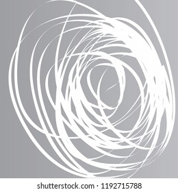 Abstract flower with thin white lines. Festive grey background