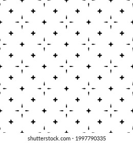 Resumen Diseño de patrones de vectores sin soldadura de baldosas de flores. Patrón blanco y negro. 