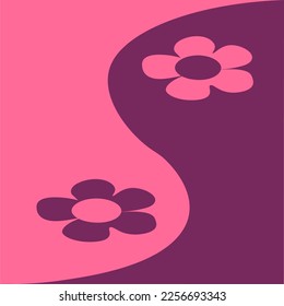 Abstract flower Trendy botanical  wall arts   wild floral  plants  leaf .