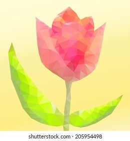 Abstract flower of triangles. Vector illustration