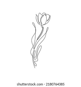 Abstract Flower Tulip continuous line drawing art singulart aesthetic simple Perfect for print, wall decor, phone case, shirt, sticker, pillow, acrylic, border, wallpaper, wedding