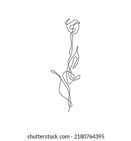 Abstract Flower Tulip continuous line drawing art singulart aesthetic simple Perfect for print, wall decor, phone case, shirt, sticker, pillow, acrylic, border, wallpaper, wedding