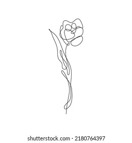 Abstract Flower Tulip continuous line drawing art singulart aesthetic simple Perfect for print, wall decor, phone case, shirt, sticker, pillow, acrylic, border, wallpaper, wedding