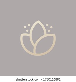 Resumen de la plantilla del logotipo del vector de diseño de tulipanes florales. Icono de Lotus SPA. Símbolo florista cosmético Hotel Garden Beauty salón Concepto de Logotipo.