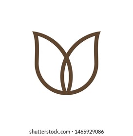 Abstract flower tulip logo  vector icon design template .
