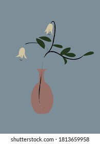abstract flower and vase design