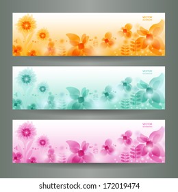Abstract Flower Vector Background / Brochure Template / Banner. eps 10