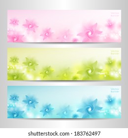 Abstract Flower Vector Background / Brochure Template / Banner.
