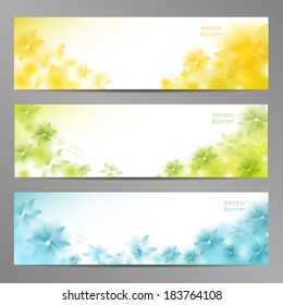 Abstract Flower Vector Background / Brochure Template / Banner.