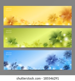 Abstract Flower Vector Background / Brochure Template / Banner. 