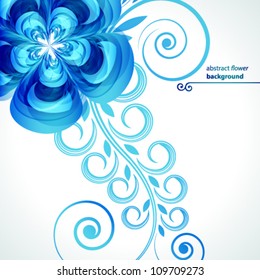Abstract flower vector background cover template.