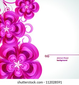 Abstract flower vector background cover template.
