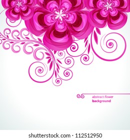 Abstract flower vector background cover template.