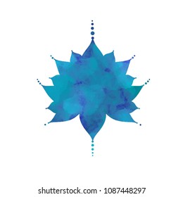 Abstract Flower vector background, look like watercolor drop style
