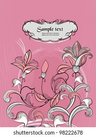 Abstract flower - vector background - ready to place your art ar text