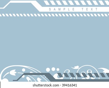 abstract flower vector blue wallpaper