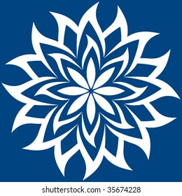 abstract flower, vector decoration