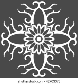 abstract flower, vector design element