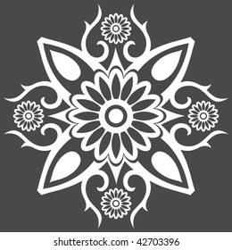 abstract flower, vector design element