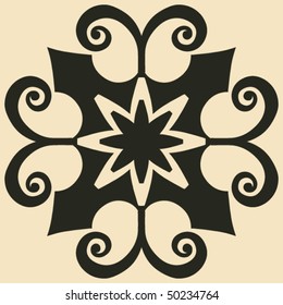 abstract flower, vector design element