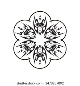 abstract flower vector design template