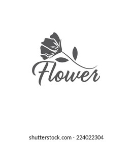 abstract flower vector design template