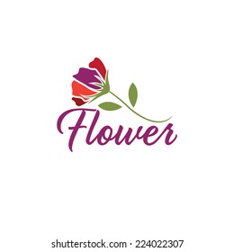abstract flower vector design template