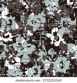 abstract flower vector designs, for digital print ideas on fabric or clothing prints or background images, with  brown tone color illustration