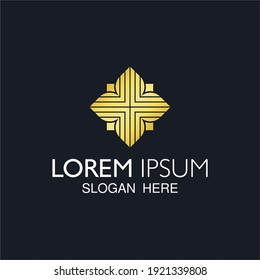 elementos abstractos vectores de flores para el diseño de un logo de lujo. conceptos para la industria inmobiliaria, infraestructura, arquitectura, belleza, spa, yoga, servicios y productos exclusivos.