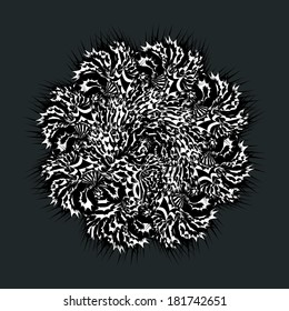 Abstract flower, vector illustration