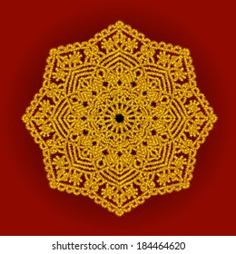 Abstract flower, vector illustration.